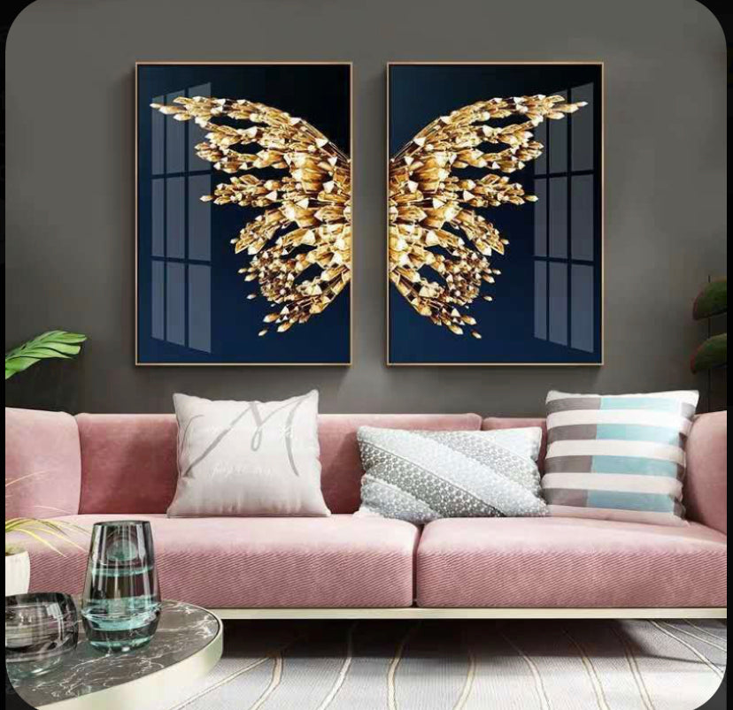 Golden Butterfly Wall Art