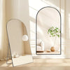 Hallway Mirror Full Body 71x32 Inch Arch Full Length Mirror Cloakroom Bathroom Bedroom Black(Wooden Frame) Freight Free Living