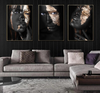 Stunning Black and Gold Oil Painting - crib360