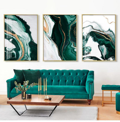 Modernistic Foil Lines Abstract Wall Art - crib360