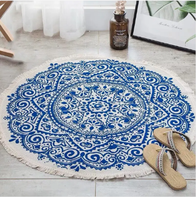 Moroccan Bohemian Rug, Hand Woven - crib360