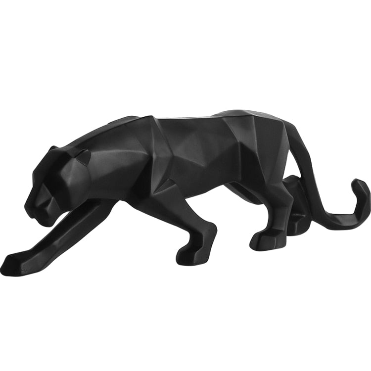 Leopard Statue Resin Geometric Animal Resin Sculpture Abstract Figurine Home Decoration/ decor statues Modern beelden decoratie - crib360