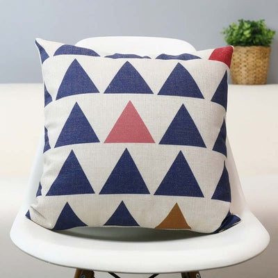 Nordic Blue Sofa Cushions Cover Linen Print Bohemian Ethnic Throw Pillows Covers Grey Decoration Geometric Cushions Cover Cojin - crib360