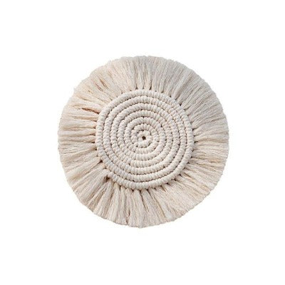 Macrame Cotton Braid Coasters, Handmade - crib360