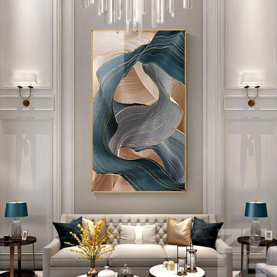 Flowing Biomorphic Ribbon Abstract Wall Art - crib360