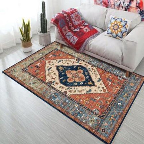 Bohemia Persian Style Carpets Non-Slip Carpet for Living Room Bedroom Study Rectangle Area Rugs Boho Morocco Ethnic tapis Mats - crib360