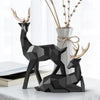 Statue Deers Sculpture Resin Reindeer Decoration Nordic Home Decor Statues Deer Figurines Modern Decoration Tabletop Ornament - crib360