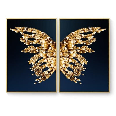 Golden Butterfly Wall Art - crib360