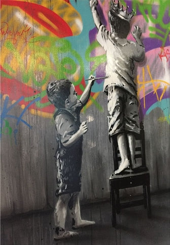 Graffiti Street Artwork Canvas Paintings Abstract Kids Wall Art Pictures Home Decor Bansky Art Posters and Prints for Hone Decor - crib360