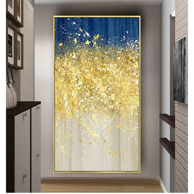 Large Canvas Art Floral Paintings Home Wall Decor Picture Handpainted Abstract Golden Tree Oil Painting For Living Room - crib360